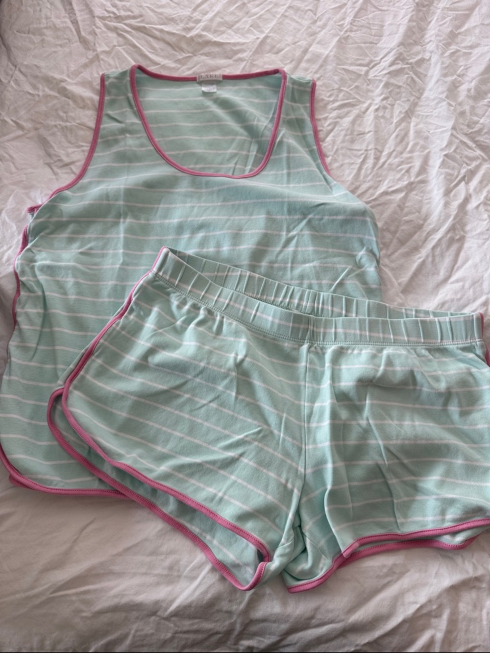 LAKE Tank-Short Set in Pima Cotton